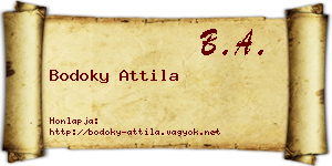 Bodoky Attila névjegykártya